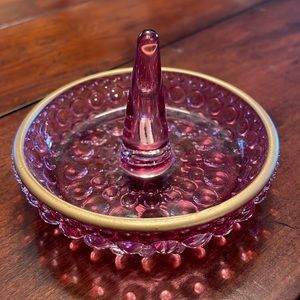 Hobnail Glass Ring Holder